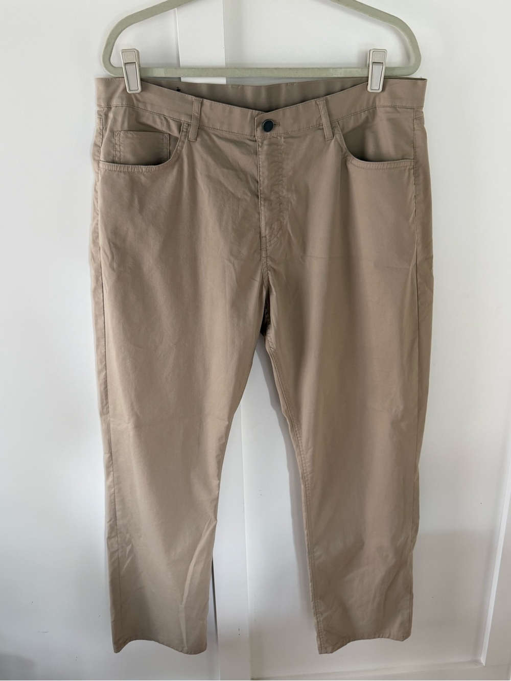 Faherty Tan Straight-Leg Chino Pants
